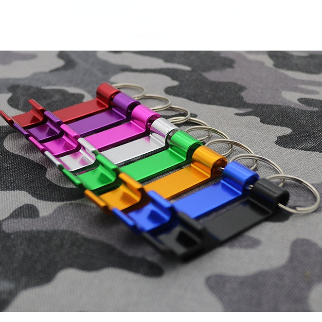 Venta al por mayor Llavero abrebotellas de aleación de aluminio